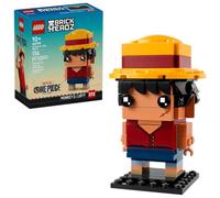 LEGO BrickHeadz One Piece Monkey D. Luffy Figure, Building Toy Set 40799, 136 Pieces, Ages 10+, Netflix Series Collectible