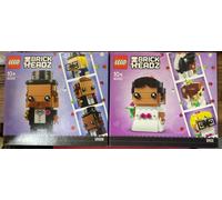 LEGO BRICKHEADZ: Wedding Groom (40384) & Bride (40383) 2020 - New & Sealed