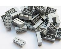 LEGO BRICKS 100 x LIGHT GREY 2x4 Pin - From Brand New Sets Sent in a Clear Seale