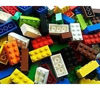 LEGO BRICKS: 100 x VARIOUS MIXED COLOURS INC RED, BLUE, GREEN & YELLOW 2x4 PIN