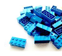 LEGO BRICKS 200 x DARK AZURE 2x4 Pin Brand New Sent in a Clear Sealed Bag