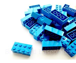 LEGO BRICKS 200 x DARK AZURE 2x4 Pin Brand New Sent in a Clear Sealed Bag