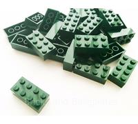 LEGO BRICKS 200 x DARK GREEN 2x4 Pin Brand New Sent in a Clear Sealed Bag