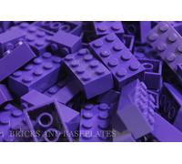 LEGO BRICKS 200 x PURPLE 2x4 Pin -From Brand New Sets Sent in a Clear Sealed Bag