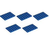 LEGO Bricks 3032 City - Plates (4 x 6 Pins, Pack of 5, Blue