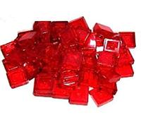 LEGO Bricks 3070b City Tile 1 x 1 Pivot 60 Pieces Translucent Red