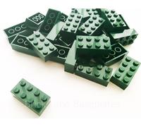 LEGO BRICKS 50 x DARK GREEN 2x4 Pin - From New Sets Sent in a Clear Sealed Bag