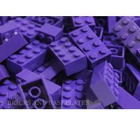LEGO BRICKS 50 x DARK PURPLE 2x4 Pin - From New Sets Sent in a Clear Sealead Bag