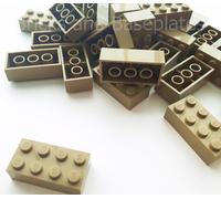 LEGO BRICKS 50 x DARK TAN 2x4 Pin - From New Sets Sent in a Clear Sealed Bag