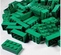 LEGO BRICKS 50 x GREEN 2x4 Pin - From Brand New Sets Sent in a Clear Sealed Bag