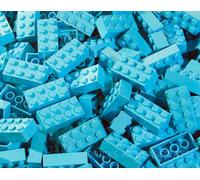 LEGO BRICKS 100 x DARK AZURE 2x4 Pin -From Brand New Sets Sent in a Clear Sealed