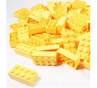 LEGO BRICKS 50 x YELLOW 2x4 Pin -From Brand New Sets Sent in a Clear Sealed Bag