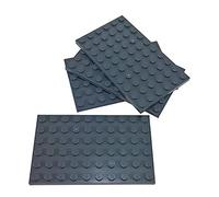 LEGO Bricks City 3033 - Dark Grey Plates 6 x 10 Pivots (4 units) & Pink Plate