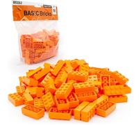Lego Bricks Classic, Orange, 2 x 4 Building Blocks, Pack of 100 - Individual Parts Starter Set or Extension for Lego Bricks Box and Lego Plate | Basic Bricks (3001)
