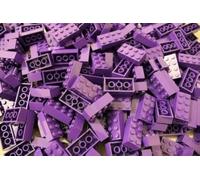 LEGO Bricks: Dark Purple 2x4. Part 3001 (X 25)