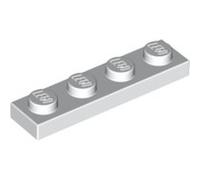 LEGO Bricks - Iron (Pack of 20, 1 x 4 Pins), White