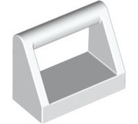 LEGO Bricks - Iron Smooth with Handle (Pack of 10, 1 x 2 Pivotes), White
