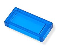 LEGO Building Accessories - 1x2 Trans-Dark Blue (Transparent Blue) Tiles - 100 Pieces per Package