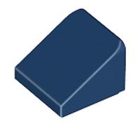 LEGO Building Blocks Slope 30 Degrees, 1 x 1 x 2/3, Part 54200 (Dark Blue, 100, Bricks)