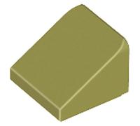 LEGO Building Blocks Slope 30 Degrees, 1 x 1 x 2/3, Part 54200 (Olive Green, 10, Bricks)