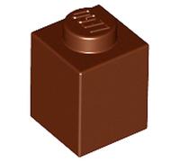 LEGO Building Brick 1x1, Part 3005 (Reddish Brown, 10, Bricks)
