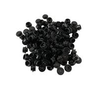 LEGO Bulk Parts: (100x) Plate, Round 1 x 1 Straight Side - BLACK :: Loose,New