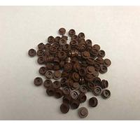 LEGO Bulk Parts: (100x) Plate, Round 1 x 1 Straight Side - REDDISH BROWN