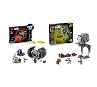 LEGO Bundle: Darth Vader’s TIE Fighter All-In-One Set 75421 & AT-ST Attack on Endor Compatible Set 75424 - Interactive Toys - Gifts for 8+ Year Old Boys & Girls