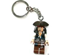 LEGO Captain Jack Sparrow Pirates of the Caribbean Minifigure Key Chain/Ring NEW