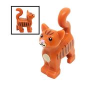 LEGO Cat Tabby Ginger Kitten Pet Animal For Minifigures