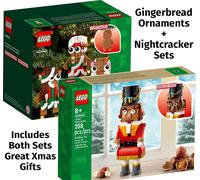 LEGO CHRISTMAS 40640 NIGHTCRACKER & 40642 GINGERBREAD ORNAMENTS New Sent Boxed