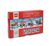 Lego Christmas Train Puzzle: Four Connecting 100-Piece Puzzles, Red