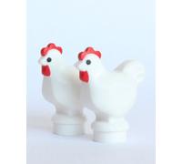 LEGO® City - 2 White Chickens - Farm Animals