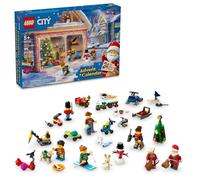 LEGO City 2024 Advent Calendar, Holiday Countdown Gift for Ages 5 and Up, 24 Surprises for Kids, Fun Miniature Christmas Figures with Festive Sweaters, Santa and Mrs. Claus Minifigures, 60436