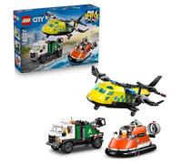 LEGO City 3in1 Airplane, Service Truck & Hovercraft Remix Toy - Mix & Match Model Vehicles Kit w/ 3 Minifigures - STEM Birthday Gift Idea for 7+ Year Old Boys - 60505