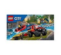 LEGO City 4x4 Fire Engine with Rescue Boat Toy