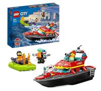 Lego City 60373 Fire Rescue Boat Set For Kids