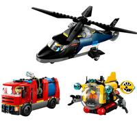 LEGO City 60462 Helicopter, Fire Engine & Submarine Remix Set