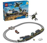 LEGO City Police Train Heist Toy - Remote Control Train Model Kit w/Circular Track, Helicopter, Rally Car & 6 Minifigures - STEM Birthday Gift for 7+ Year Old Boys - 60508