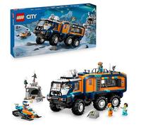 LEGO City Arctic Explorer Science Lab Truck Toy - Exploration Vehicle with Steering & Suspension - incl. a Snowscooter, 5 Minifigures & 3 Wolf Animal Figures - Gift for 8+ Year Old Boys - 60471