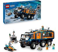 LEGO City Arctic Explorer Science Lab Truck Toy - Exploration Vehicle with Steering & Suspension - incl. a Snowscooter, 5 Minifigures & 3 Wolf Animal Figures - Gift for 8+ Year Old Boys - 60471, New