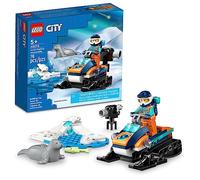 LEGO City Arctic Explorer Snowmobile 60376 Building Toy Set, Snowmobile Playset with Minifigures and 2 Seal Figures for Imaginative Role Play, Fun Gift Idea for 5 Year olds