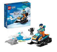 LEGO City Arctic Explorer Snowmobile Toy for Kids Age 5+, Vehicle Construction Set with Seal Figures and Explorer Minifigure, Small Gift Idea 60376
