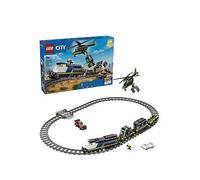 LEGO City Police Train Heist Toy - Remote Control Train Model Kit w/Circular Track, Helicopter, Rally Car & 6 Minifigures - STEM Birthday Gift for 7+ Year Old Boys - 60508