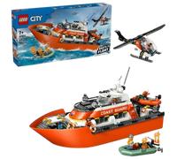 LEGO City Coast Guard Rescue Boat & Helicopter, New