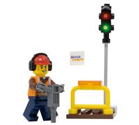 LEGO City: Construction Worker with Jackhammer and Traffic Light
