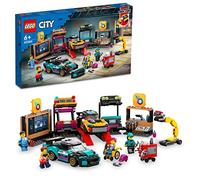 LEGO City Custom Car Garage, Toy Garage Building Set with 2 Customizable Cars, Pretend Play Mechanic Toy with 4 Mini Figures, Birthday Gift Idea for Boys, Girls, Kids Who Love Cars Age 6+, 60389