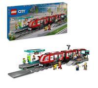 LEGO City Downtown Tram and Station 60423 | Toys for 7+ Year Old Boys, Vehicle Model Kit, 6 Minifigures & a Guide Dog Figure, Birthday Gift Idea, 811 Pieces