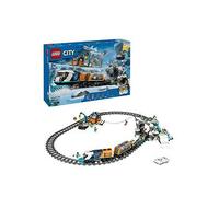 LEGO City Explorers’ Arctic Polar Express Train Set - Incl. a Remote-Controlled Train Toy, Snowplough, 30 Track Pieces & 6 Minifigures, Plus a Rockfall Function - Gift for 7+ Year Old Boys - 60470