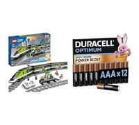 LEGO City Express Passenger Train Set - incl. a Remote Controlled Train Toy s + DURACELL Optimum AAA Batteries (12 Pack)